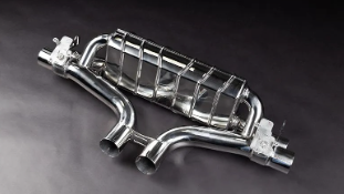 Photo of Capristo Valved Sport Exhaust with Middle Silencer Spare Pipes with Wicrom Tips for the Lamborghini Urus Performante - Image 2